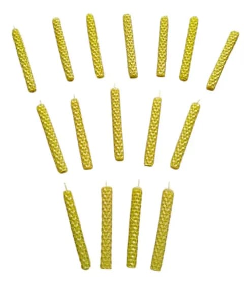 Velas En Cera De Abeja, Textura Panal X16unds